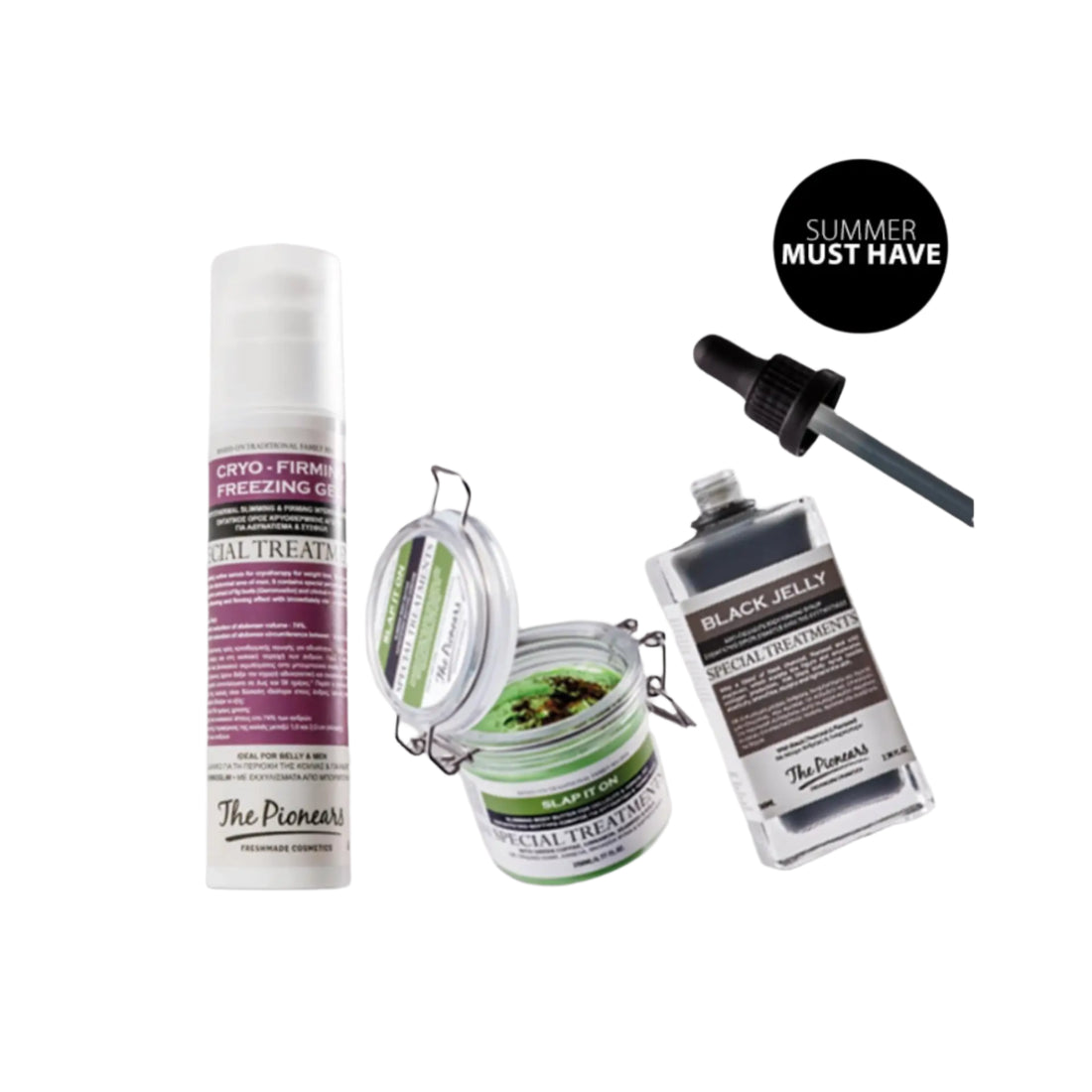The Pionears The Sculpted Body Kit – 3-piece set for fat reduction, skin firming, and body sculpting.