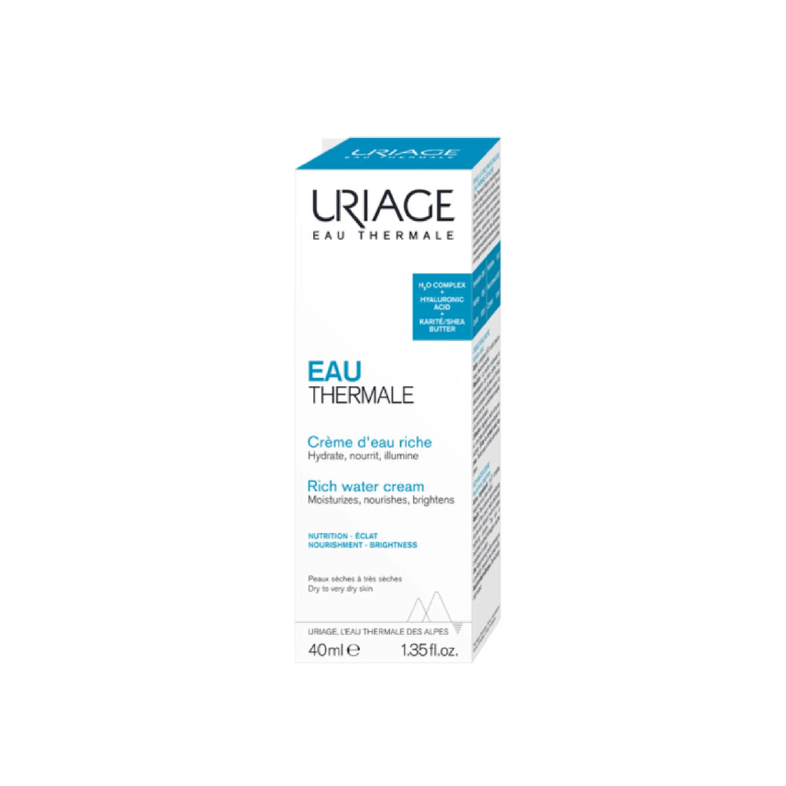 Uriage Rich Water Cream for intense hydration and nourishment for dry skin.