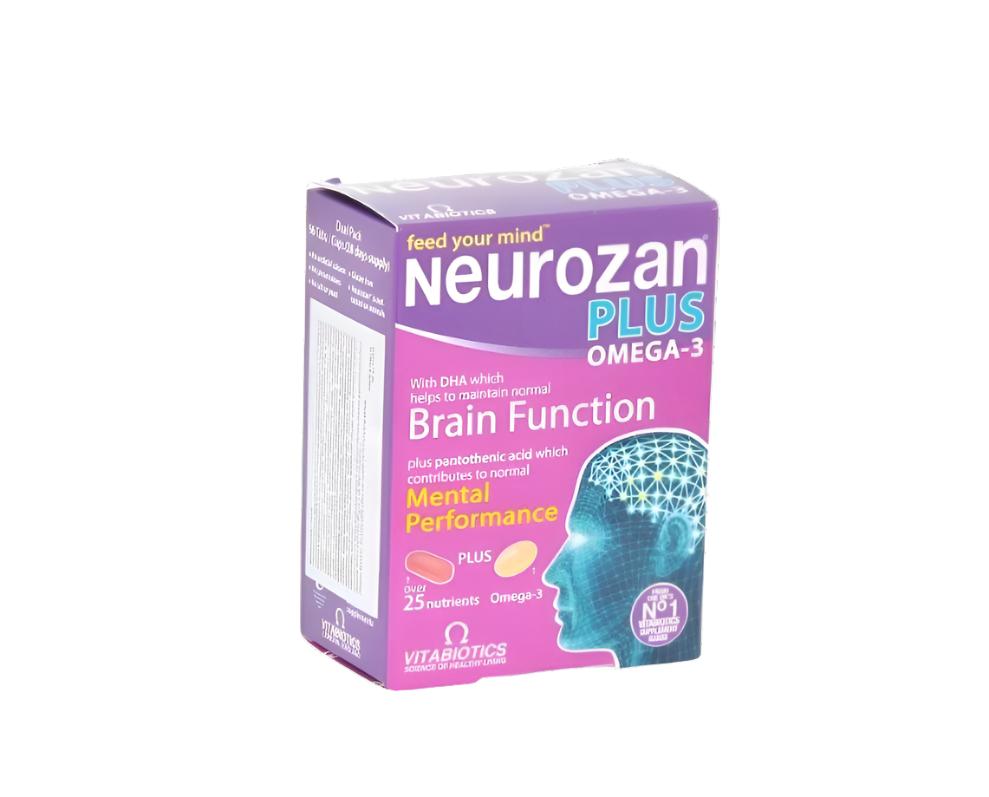 Vitabiotics Neurozan Plus - Brain function and cognitive health support with Omega-3 DHA.